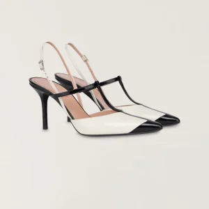 Sapatos de salto slingback dos anos 90 - Alberta Ferretti