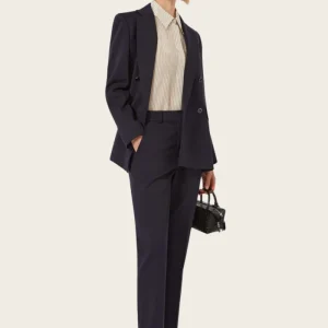 Calças em Jersey Azul-Marinho - MaxMara