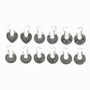 Pack 6 Pares Brincos Geométricos BR5007 - Metal