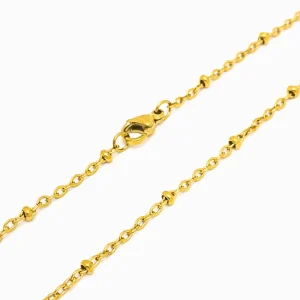 Pack 10un Fio Elo Oval Achatado com Bolinhas 1.5mm - Aço Inox