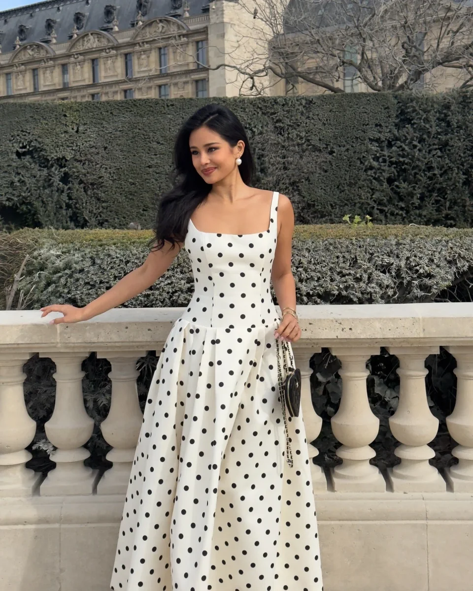 Vestido Longo com Estampa Poá - Brigitte - Image 2