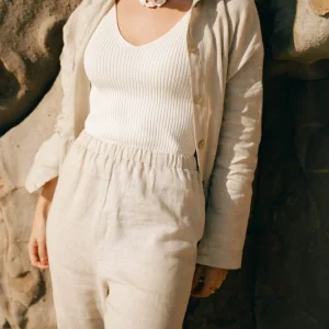Camisa e Calças de Linho Creme