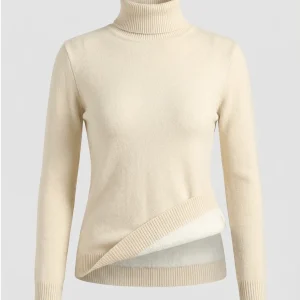 Suéter de Inverno Feminino com Gola Alta